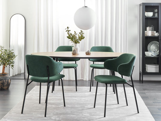 Esszimmerstuhl 2er Set KENAI Dunkelgrün