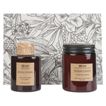 Raumduft Set Dunftkerze und Diffuser mit Stäbchen frische Wäsche DARK ELEGANCE