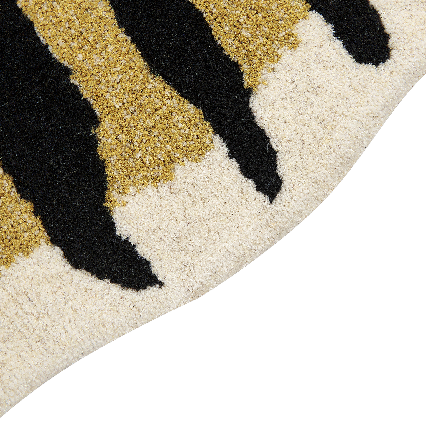 Kinderteppich Wolle beige / schwarz 100 x 160 cm Tigermotiv SHERE