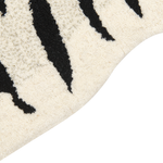 Kinderteppich Wolle weiss / schwarz 100 x 160 cm Tigermotiv SHERE