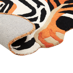 Kinderteppich Wolle orange 100 x 155 cm Tigermotiv RAJAH