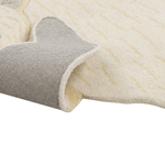 Kinderteppich Wolle weiss 100 x 160 cm Eisbär-Motiv IOREK