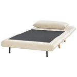 1-Sitzer Schlafsofa Samtstoff creme / hellbraun SETTEN