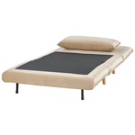 1-Sitzer Schlafsofa Samtstoff sandbeige / hellbraun SETTEN