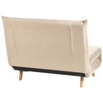 1-Sitzer Schlafsofa Samtstoff sandbeige / hellbraun SETTEN