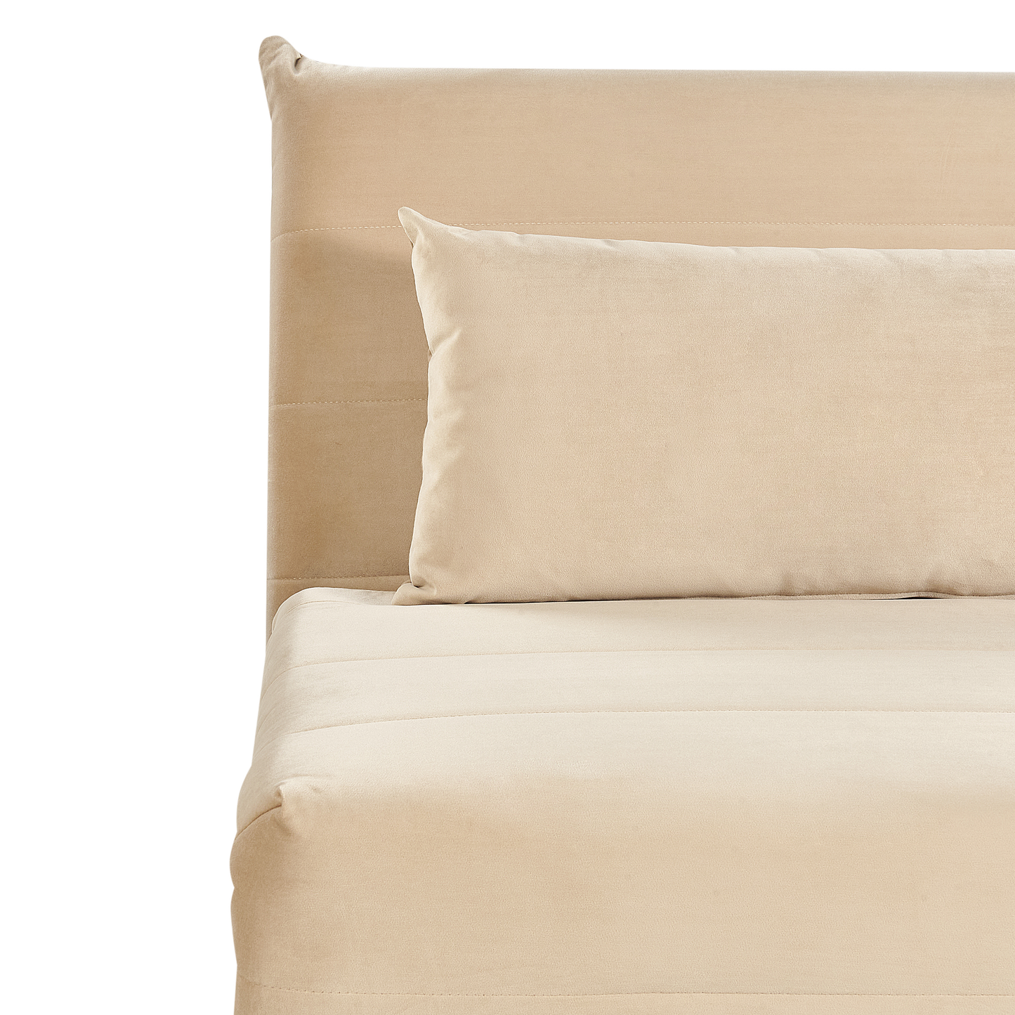 1-Sitzer Schlafsofa Samtstoff sandbeige / hellbraun SETTEN