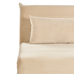 1-Sitzer Schlafsofa Samtstoff sandbeige / hellbraun SETTEN