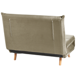 1-Sitzer Schlafsofa Samtstoff olivgrün / hellbraun SETTEN