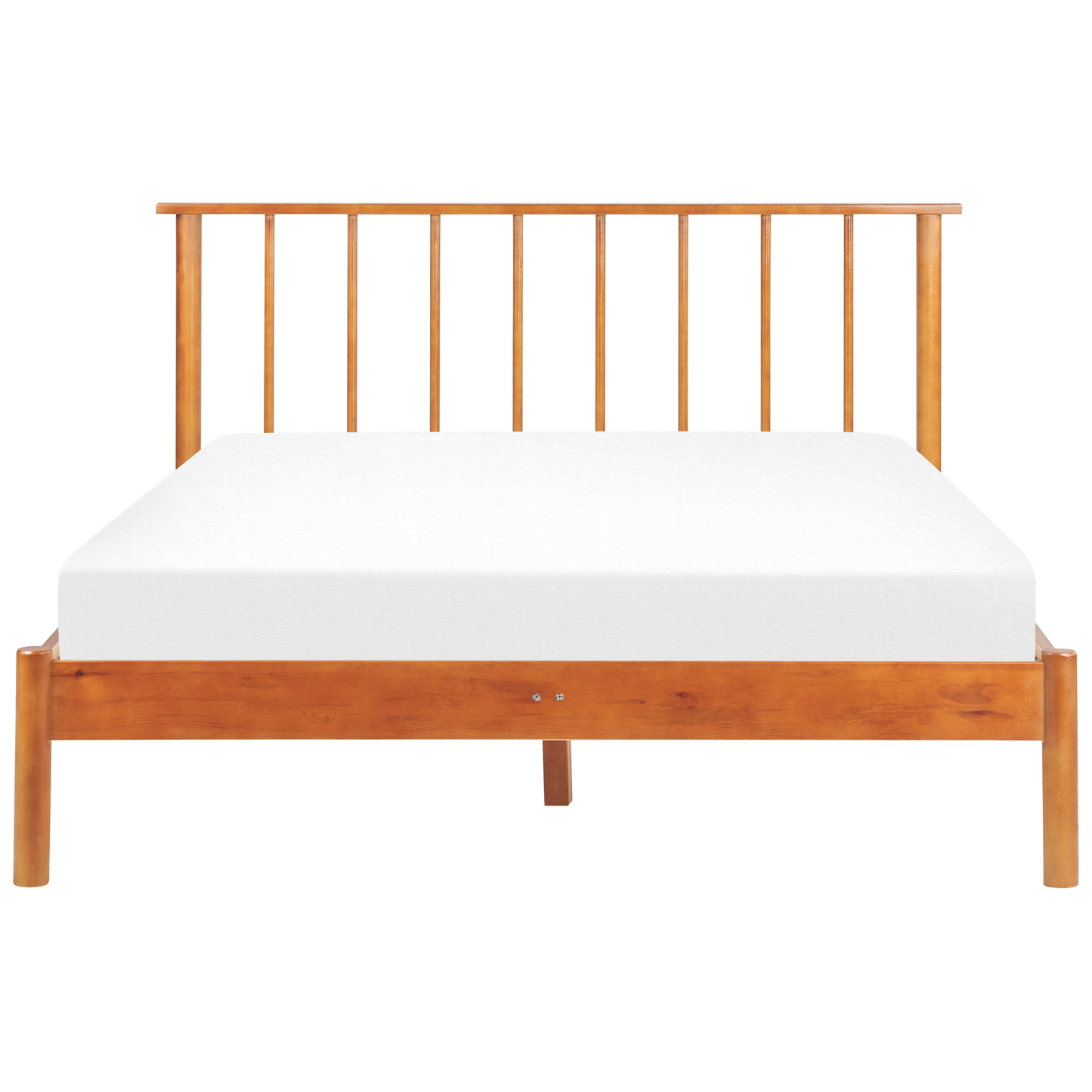 Bett mit Lattenrost Kiefernholz BARRET 140 x 200 cm Braun