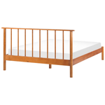 Bett mit Lattenrost Kiefernholz BARRET 140 x 200 cm Braun