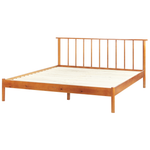 Bett mit Lattenrost Kiefernholz BARRET 160 x 200 cm Braun