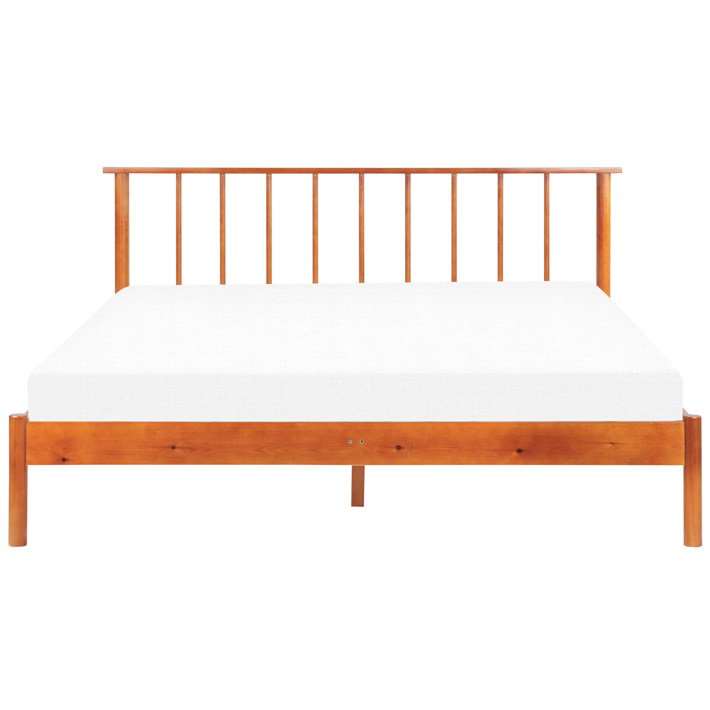 Bett mit Lattenrost Kiefernholz BARRET 160 x 200 cm Braun