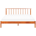 Bett mit Lattenrost Kiefernholz BARRET 160 x 200 cm Braun