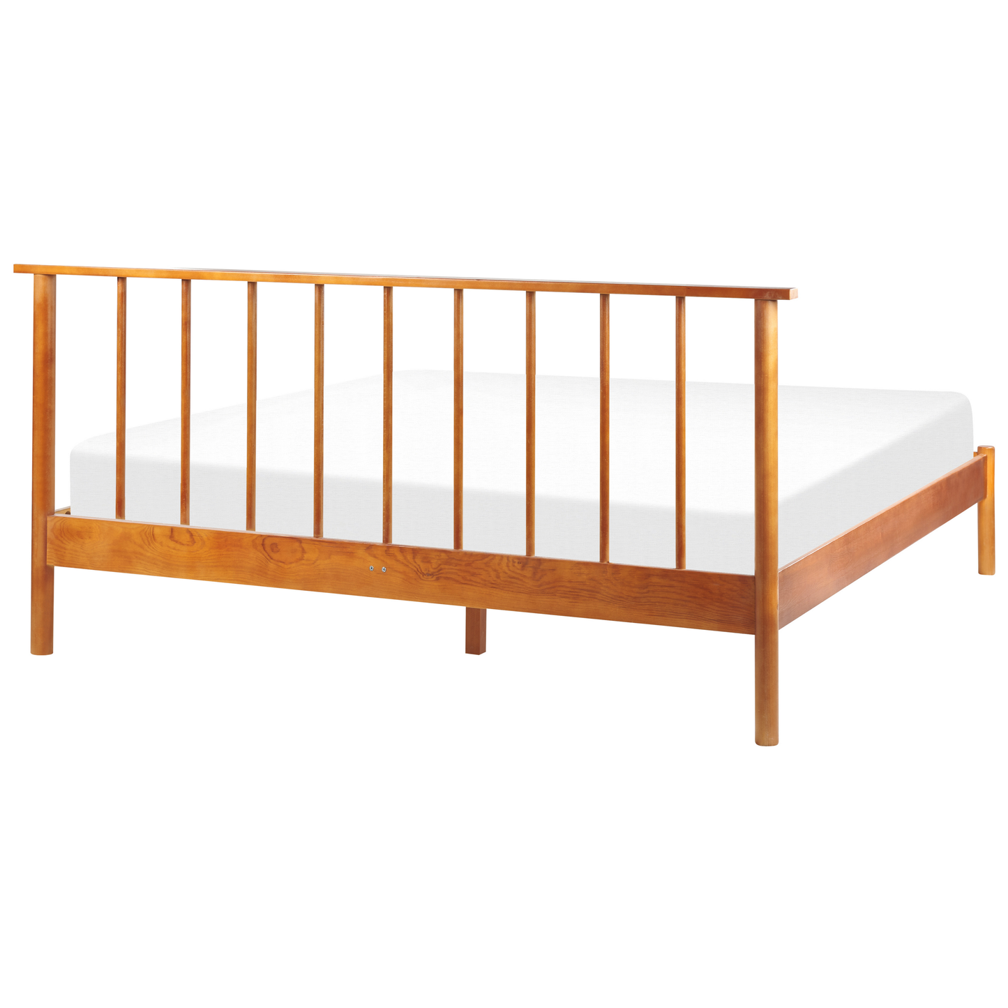 Bett mit Lattenrost Kiefernholz BARRET 160 x 200 cm Braun