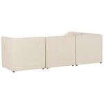 4-Sitzer Ecksofa Cord hellbeige rechtsseitig mit Ottomane LEMVIG