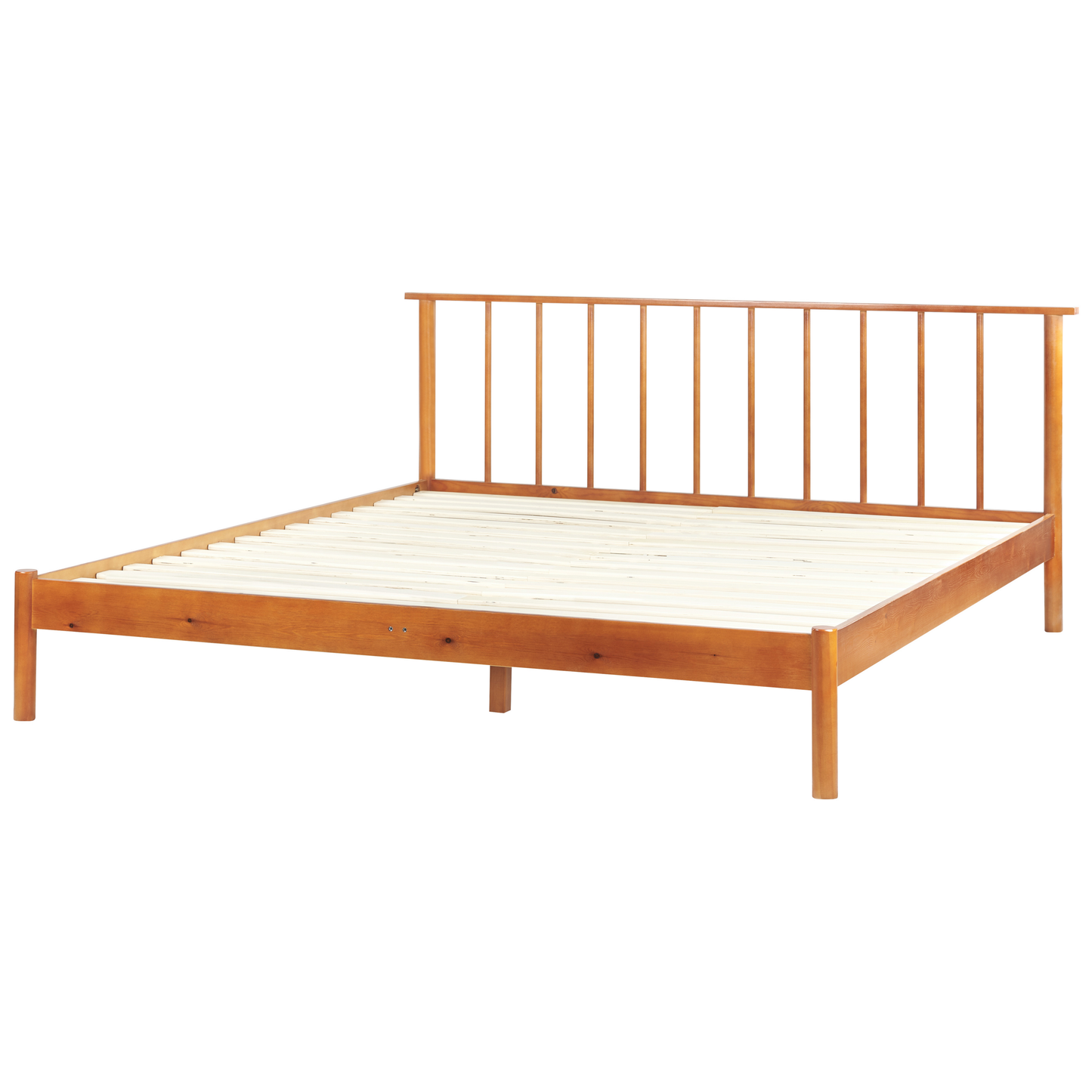Bett mit Lattenrost Kiefernholz BARRET 180 x 200 cm Braun