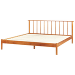 Bett mit Lattenrost Kiefernholz BARRET 180 x 200 cm Braun