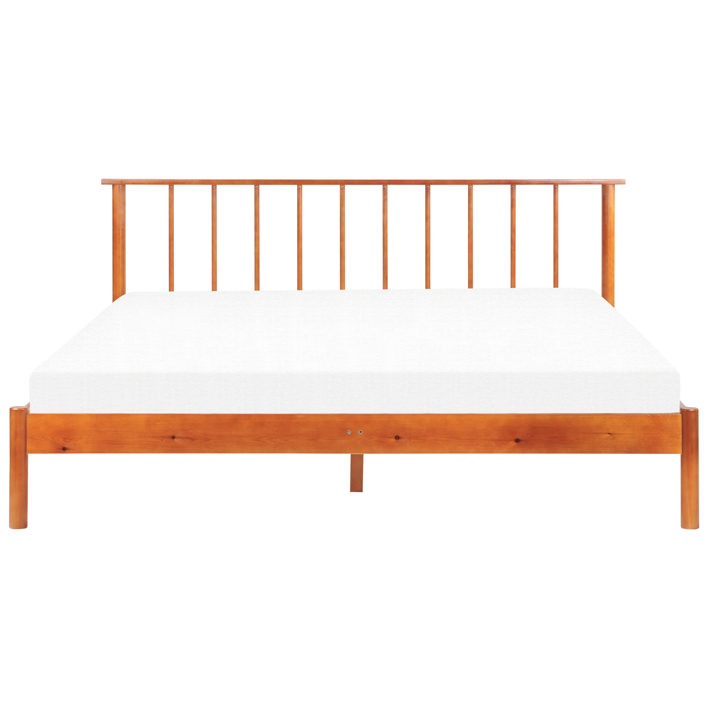 Bett mit Lattenrost Kiefernholz BARRET 180 x 200 cm Braun