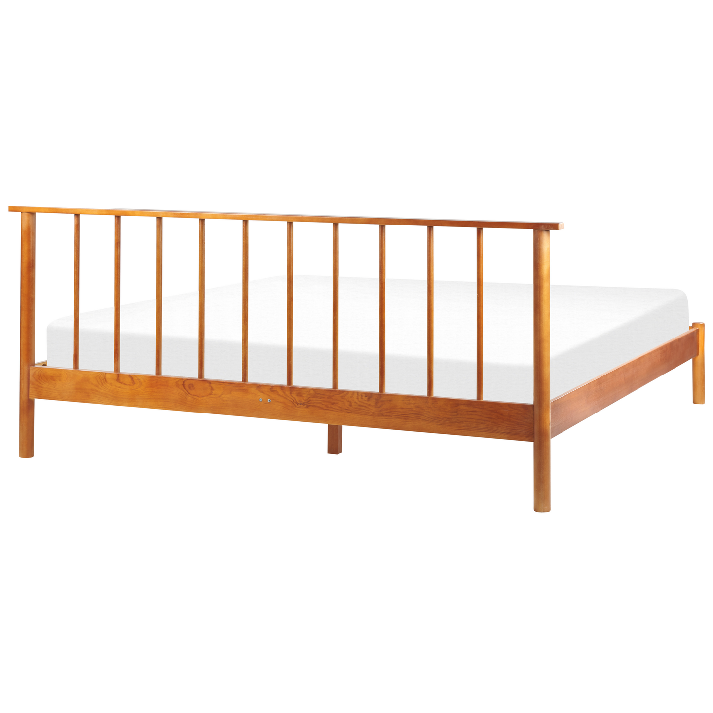 Bett mit Lattenrost Kiefernholz BARRET 180 x 200 cm Braun