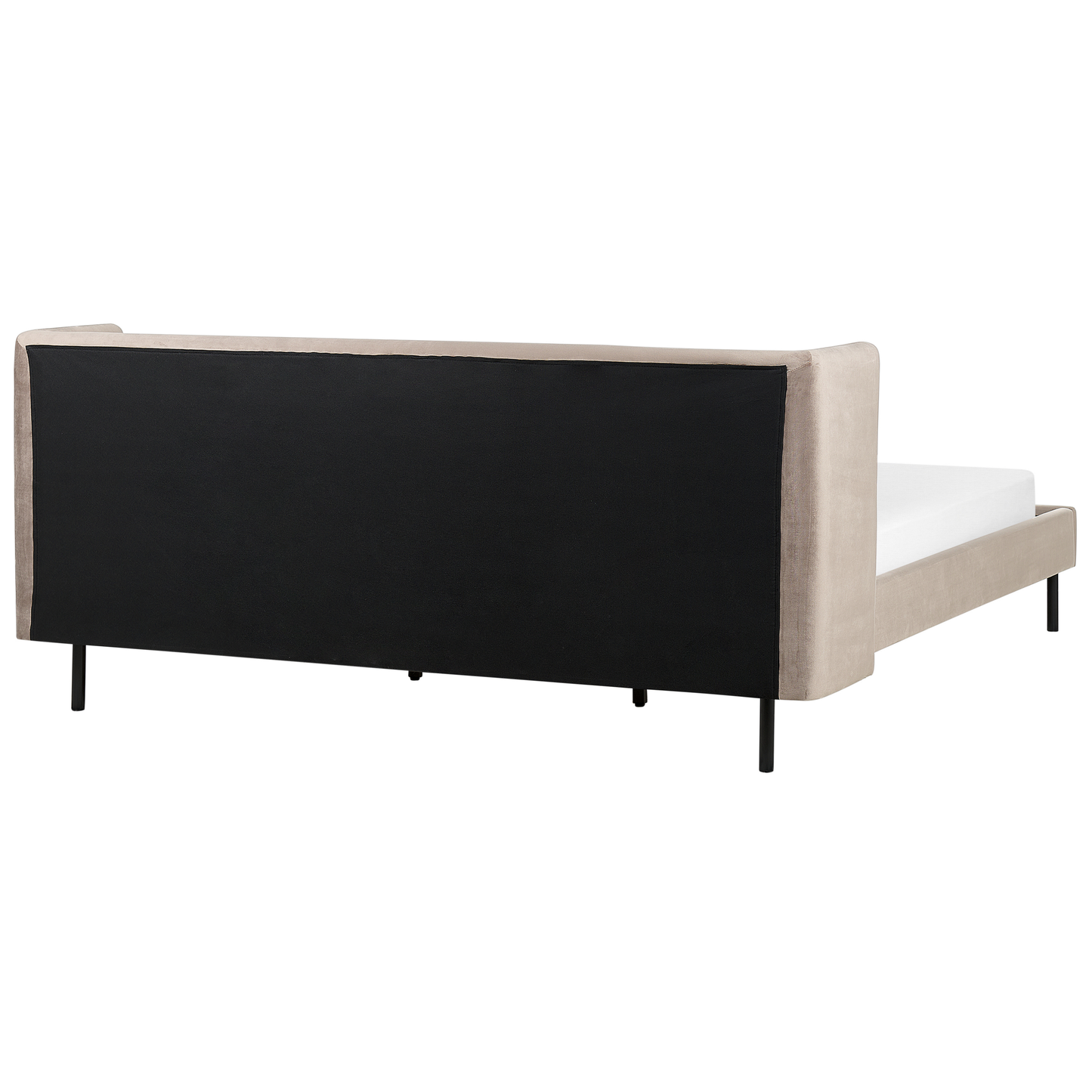 Bett mit Lattenrost Samtstoff ARETTE 180 x 200 cm Taupe