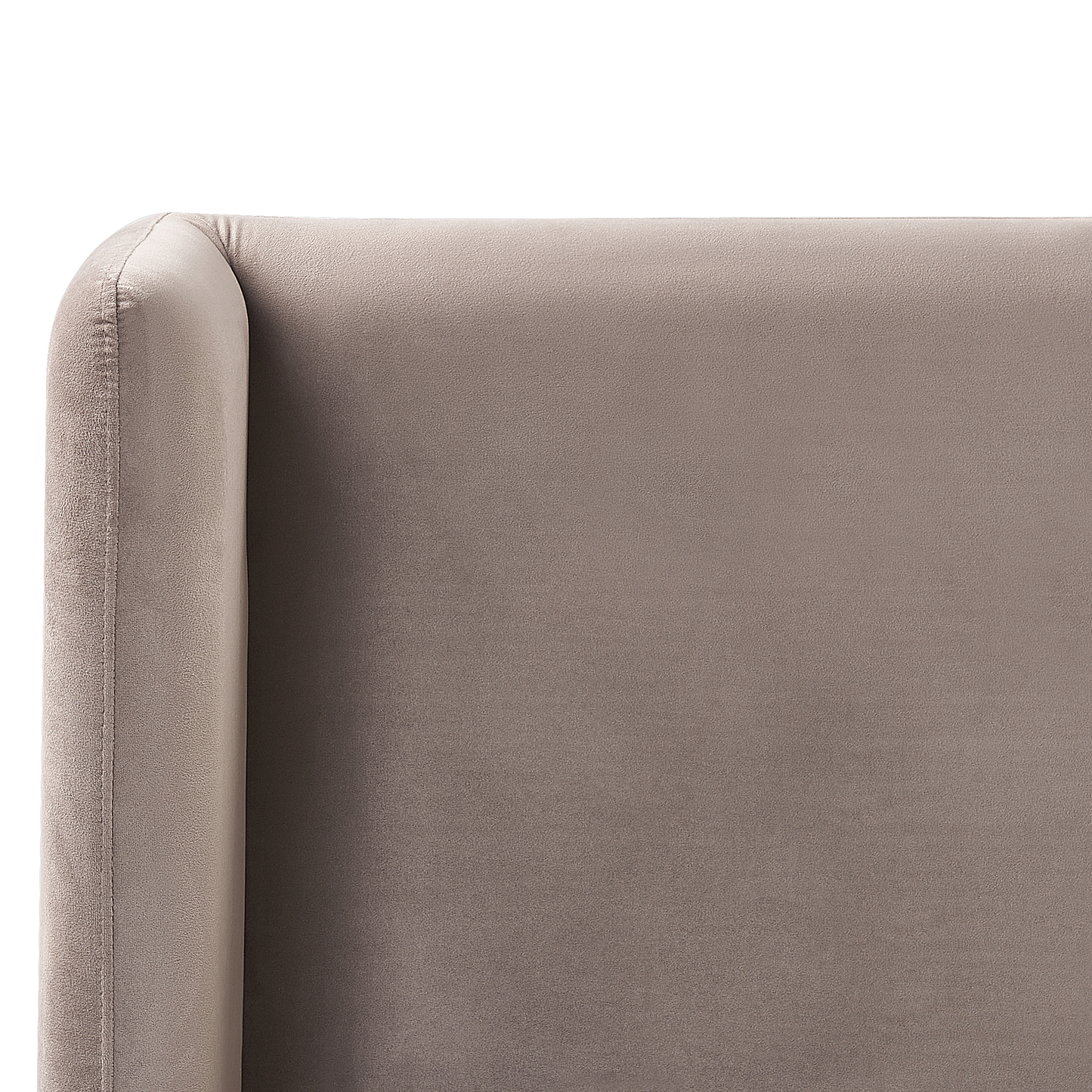 Bett mit Lattenrost Samtstoff ARETTE 180 x 200 cm Taupe