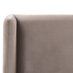 Bett mit Lattenrost Samtstoff ARETTE 180 x 200 cm Taupe
