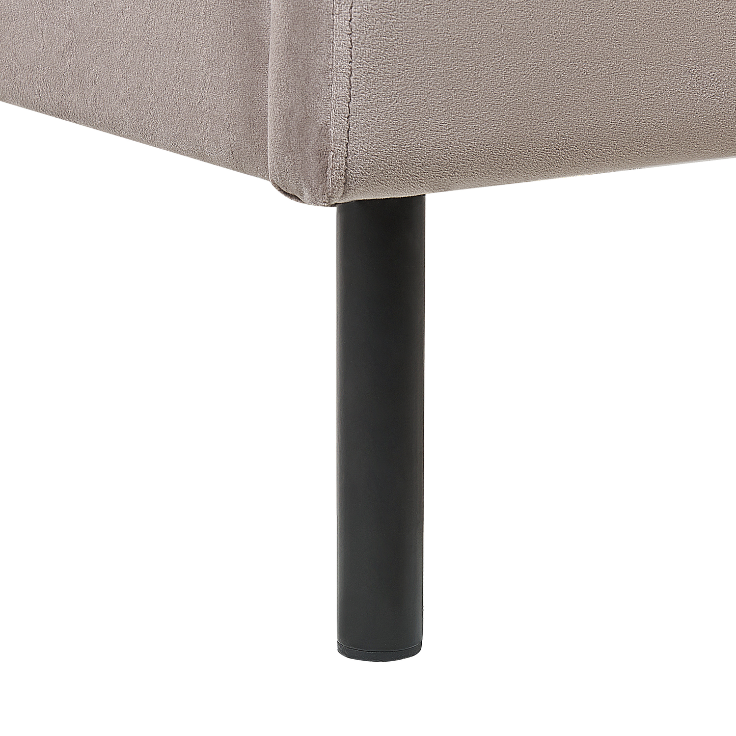 Bett mit Lattenrost Samtstoff ARETTE 180 x 200 cm Taupe