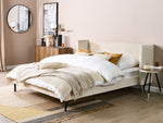 Bett mit Lattenrost Samtstoff ARETTE 160 x 200 cm Hellbeige