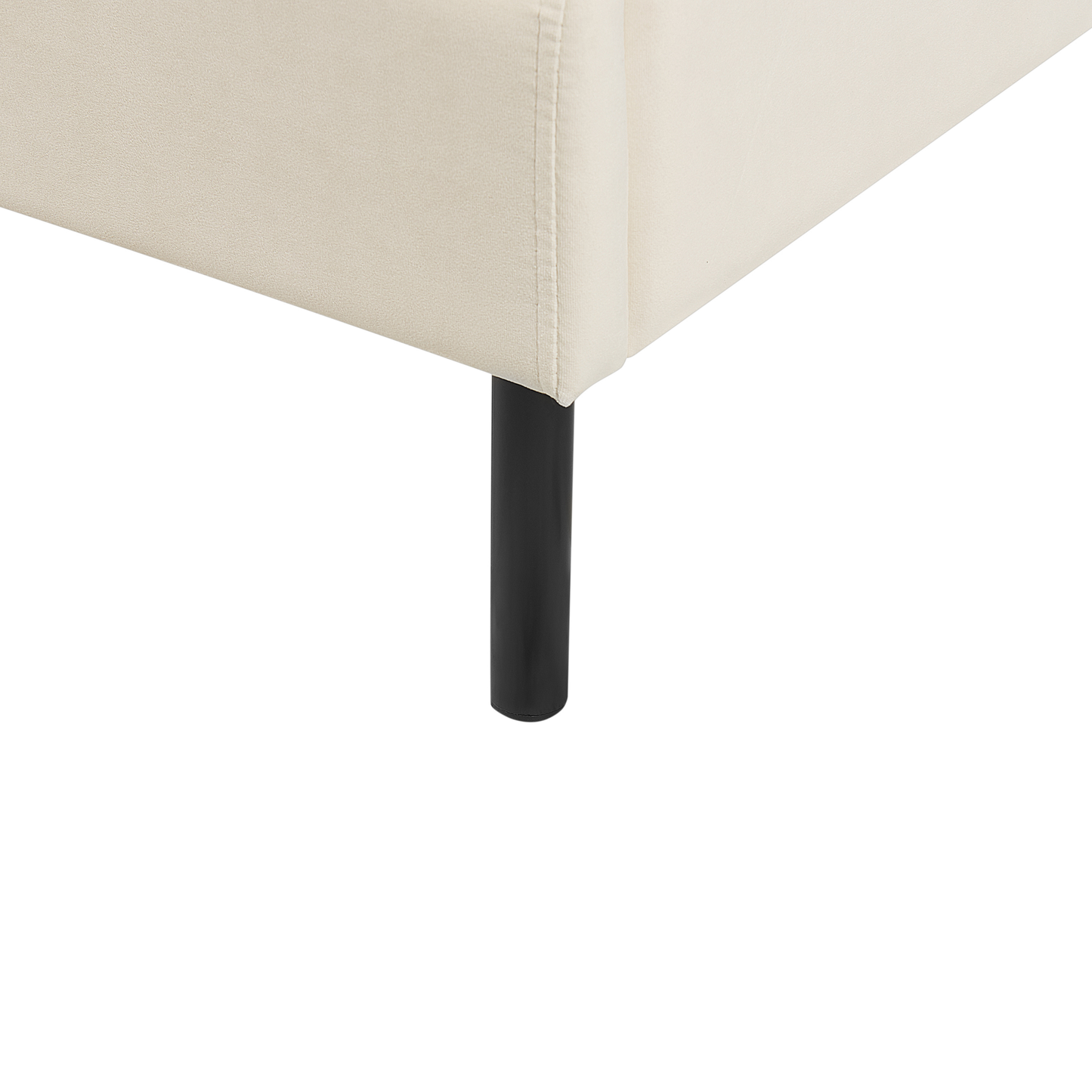 Bett mit Lattenrost Samtstoff ARETTE 160 x 200 cm Hellbeige