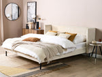Bett mit Lattenrost Samtstoff ARETTE 180 x 200 cm Hellbeige