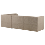 4-Sitzer Ecksofa Cord taupe linksseitig mit Ottomane LEMVIG
