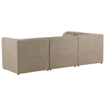 4-Sitzer Ecksofa Cord taupe rechtsseitig mit Ottomane LEMVIG