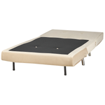 1-Sitzer Schlafsofa Samtstoff sandbeige / silber FARRIS