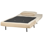 1-Sitzer Schlafsofa Samtstoff sandbeige / silber FARRIS