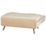 1-Sitzer Schlafsofa Samtstoff sandbeige / silber FARRIS