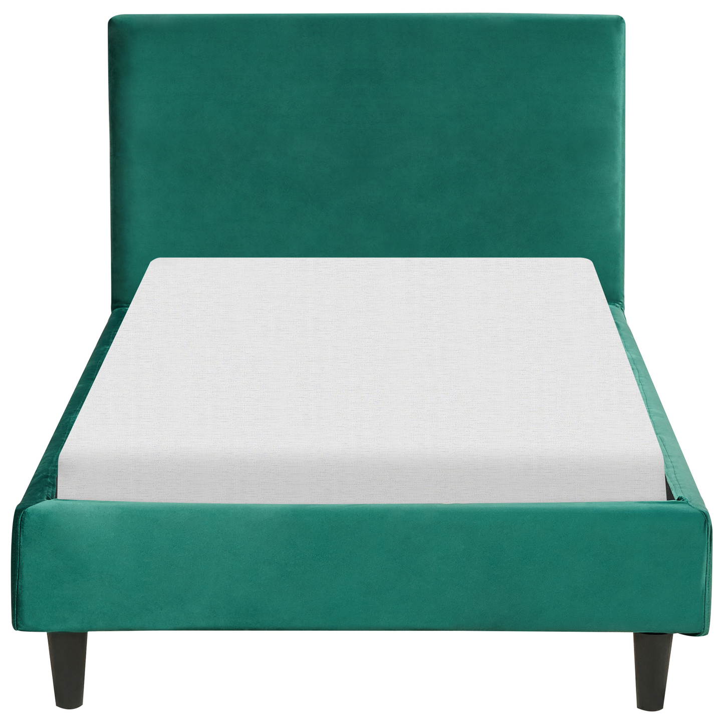 Bett mit Lattenrost Samtstoff FITOU 90 x 200 cm Dunkelgrün
