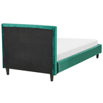 Bett mit Lattenrost Samtstoff FITOU 90 x 200 cm Dunkelgrün