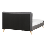 Bett mit Lattenrost Stoff RENNES II 160 x 200 cm Dunkelgrau
