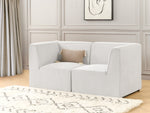 2-Sitzer Sofa Cord cremeweiss LEMVIG