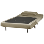 1-Sitzer Schlafsofa Samtstoff olivgrün / silber FARRIS