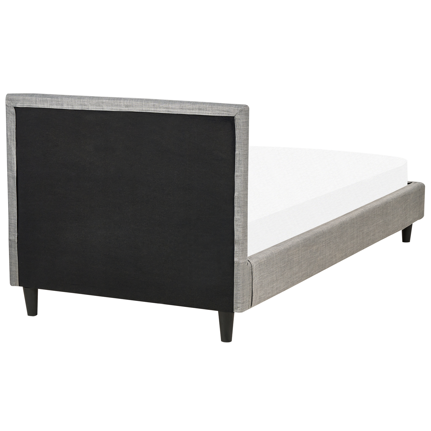 Bett mit Lattenrost Stoff FITOU 90 x 200 cm Hellgrau