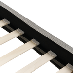 Bett mit Lattenrost Stoff FITOU 90 x 200 cm Hellgrau