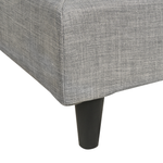 Bett mit Lattenrost Stoff FITOU 90 x 200 cm Hellgrau