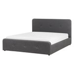 Bett mit Stauraum Stoff RENNES 160 x 200 cm Dunkelgrau
