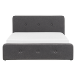 Bett mit Stauraum Stoff RENNES 160 x 200 cm Dunkelgrau