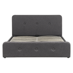 Bett mit Stauraum Stoff RENNES 160 x 200 cm Dunkelgrau