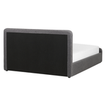 Bett mit Stauraum Stoff RENNES 160 x 200 cm Dunkelgrau