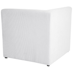 3-Sitzer Ecksofa Cord cremeweiss linksseitig mit Ottomane LEMVIG