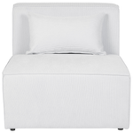 3-Sitzer Ecksofa Cord cremeweiss linksseitig mit Ottomane LEMVIG