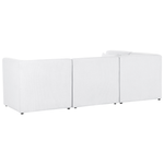 4-Sitzer Ecksofa Cord cremeweiss rechtsseitig mit Ottomane LEMVIG